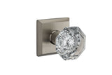 Baldwin Reserve Passage Crystal Knob with Traditional Square Rose with 6AL Latch and Dual Strike Baldwin Reserve
