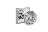 Baldwin Reserve Passage Crystal Knob with Traditional Square Rose with 6AL Latch and Dual Strike Baldwin Reserve
