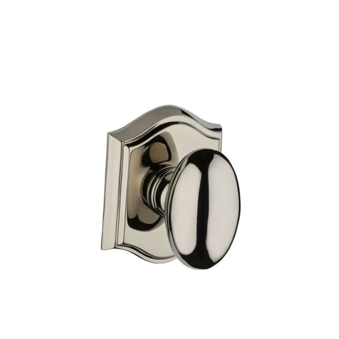Baldwin Reserve Passage Ellipse Knob and Traditional Arch Rose with 6AL Latch and Dual Strike Baldwin Reserve