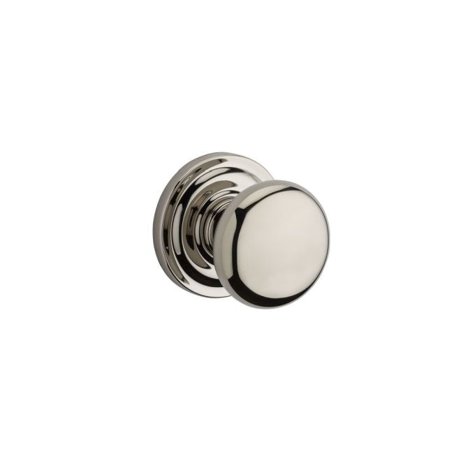 Baldwin Reserve Passage Round Knob and Traditional Round Rose with 6AL Latch and Dual Strike Baldwin Reserve
