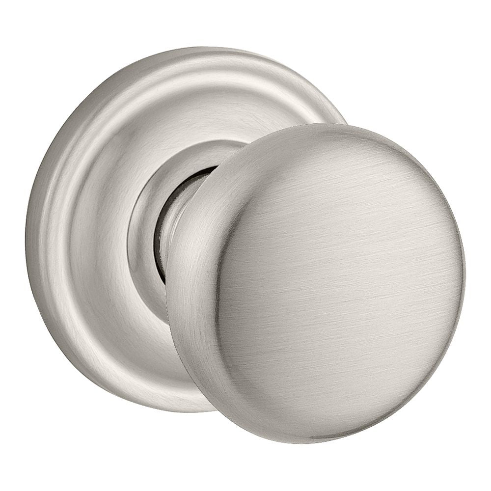 Baldwin Reserve Passage Round Knob and Traditional Round Rose with 6AL Latch and Dual Strike Baldwin Reserve