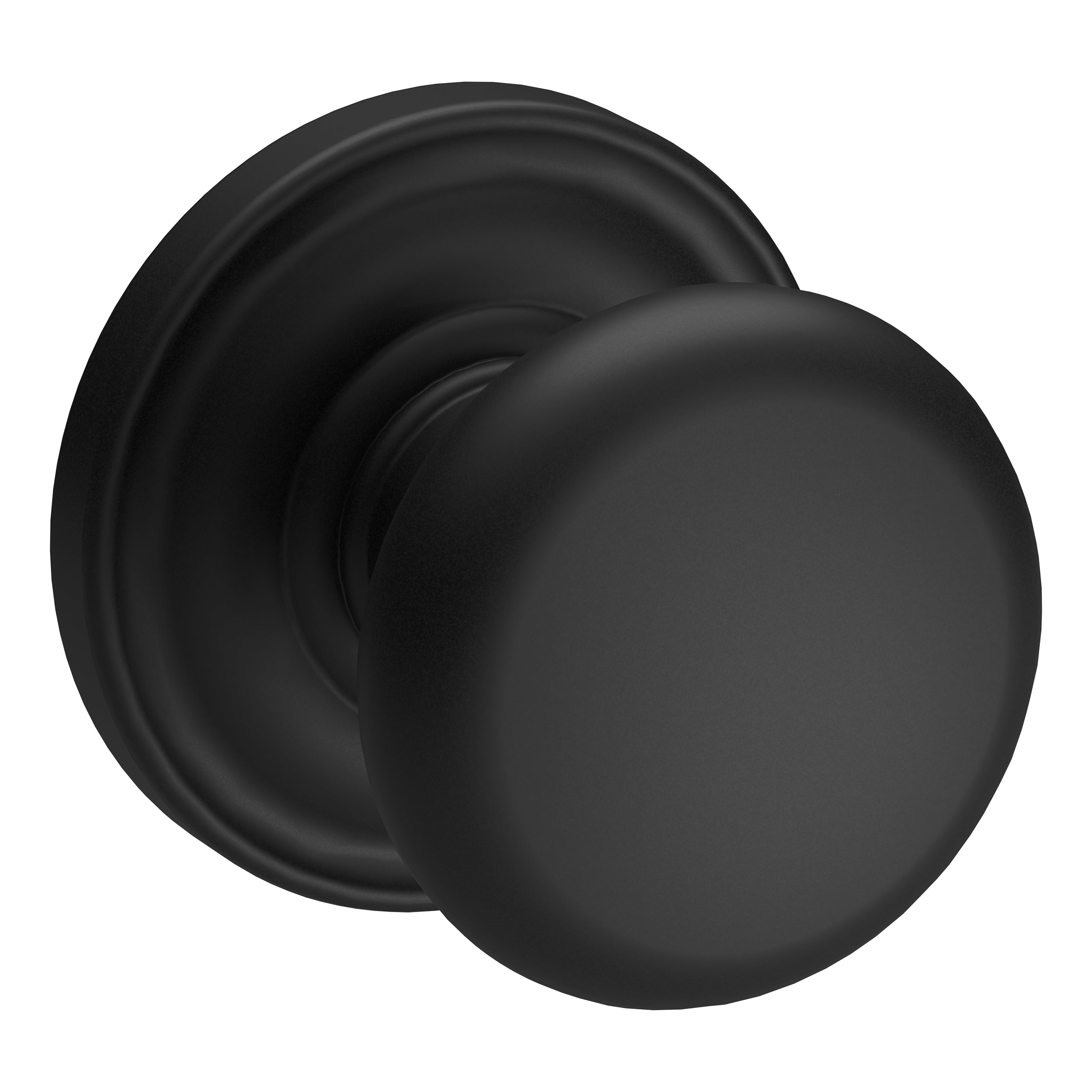 Baldwin Reserve Passage Round Knob and Traditional Round Rose with 6AL Latch and Dual Strike Baldwin Reserve