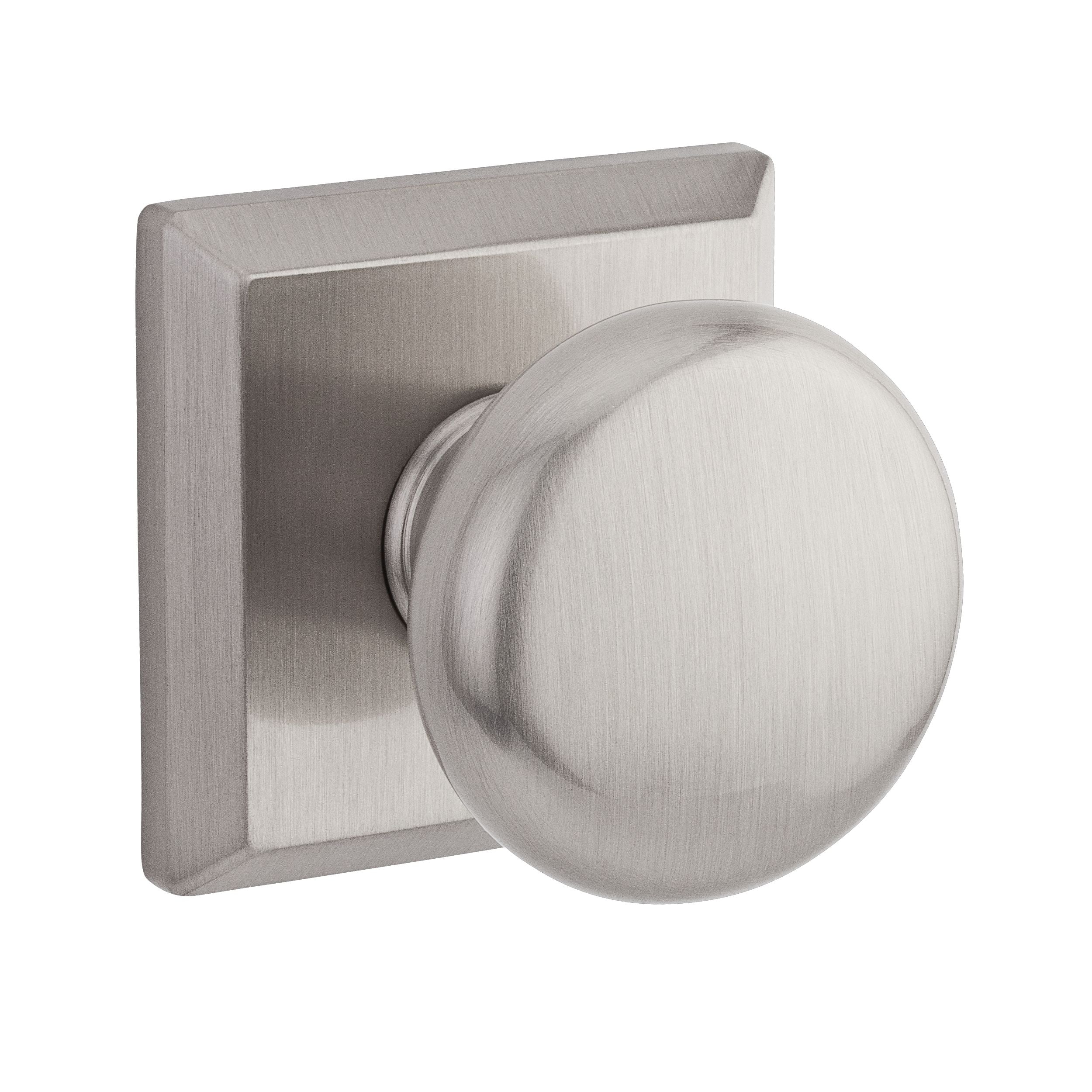 Baldwin Reserve Passage Round Knob and Traditional Square Rose with 6AL Latch and Dual Strike Baldwin Reserve