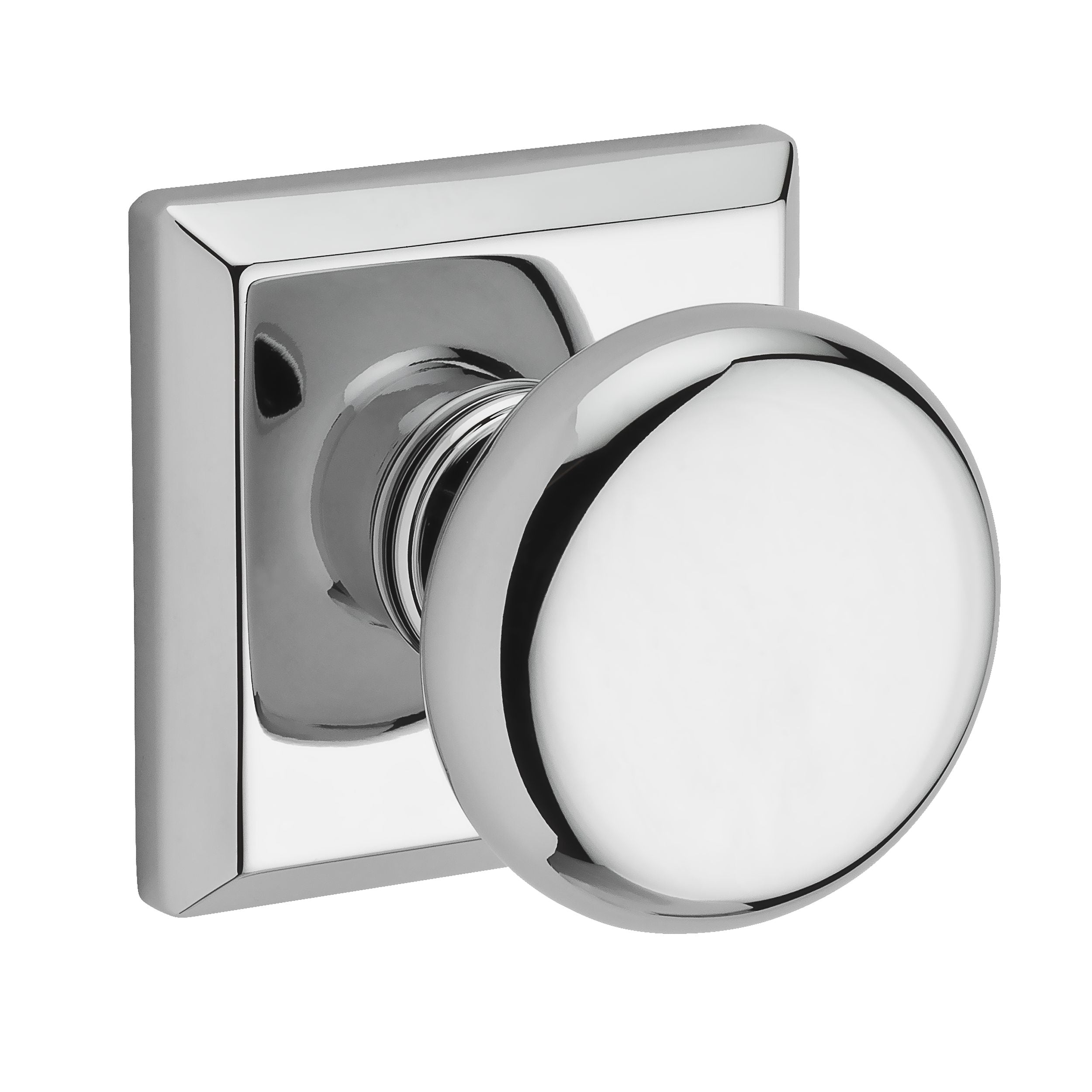 Baldwin Reserve Passage Round Knob and Traditional Square Rose with 6AL Latch and Dual Strike Baldwin Reserve