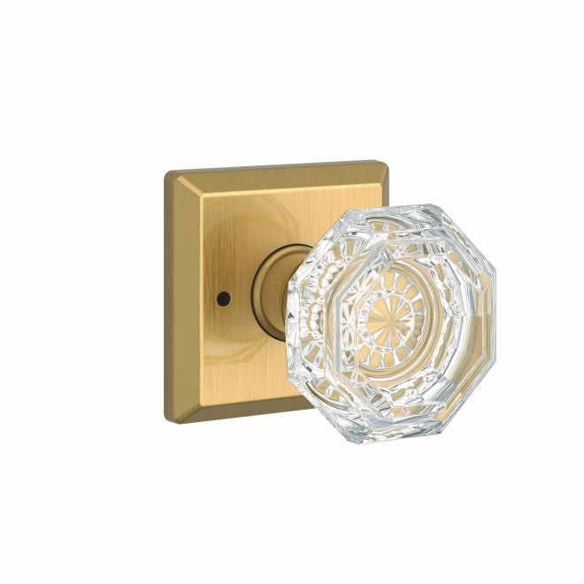 Baldwin Reserve Crystal Knob Privacy  with 6AL Latch and Dual Strike Baldwin Reserve