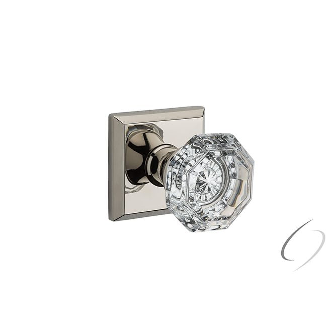 Baldwin Reserve Privacy Crystal Knob and Traditional Square Rose with 6AL Latch and Dual Strike Baldwin Reserve