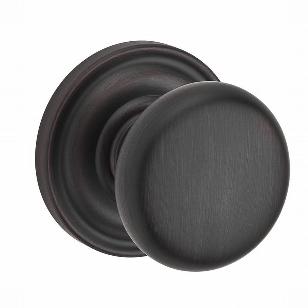 Baldwin Reserve Privacy Round Knob and Traditional Round Rose with 6AL Latch and Dual Strike Baldwin Reserve