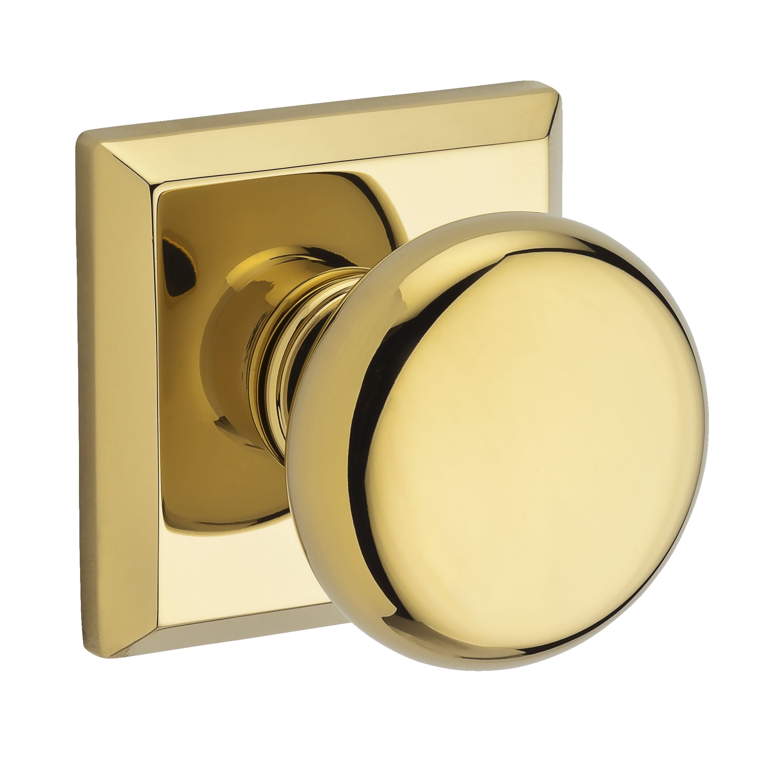 Baldwin Reserve Privacy Round Knob and Traditional Square Rose with 6AL Latch and Dual Strike Baldwin Reserve