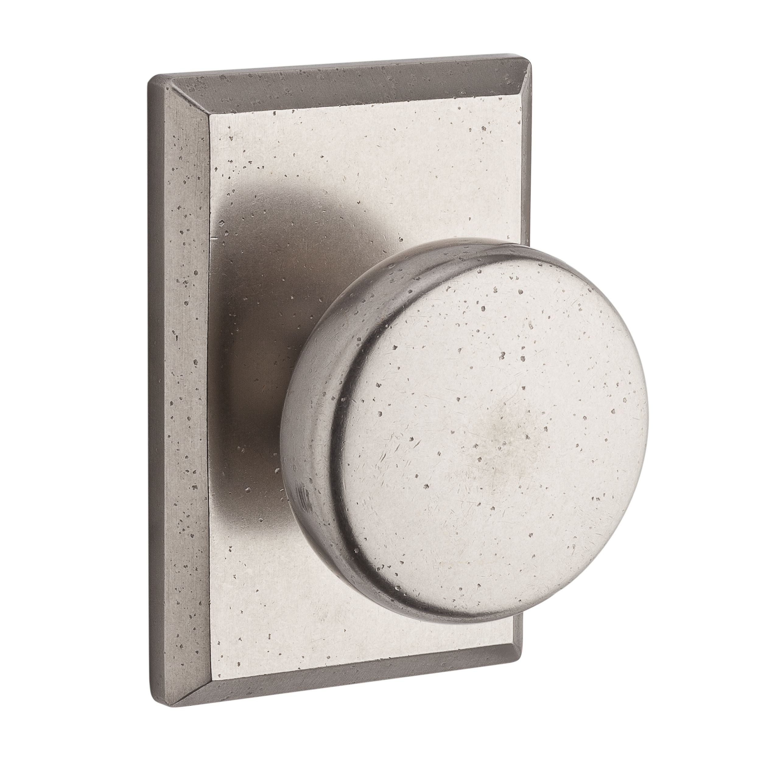 Baldwin Reserve Privacy Rustic Knob and Rustic Square Rose with 6AL Latch and Dual Strike Baldwin Reserve