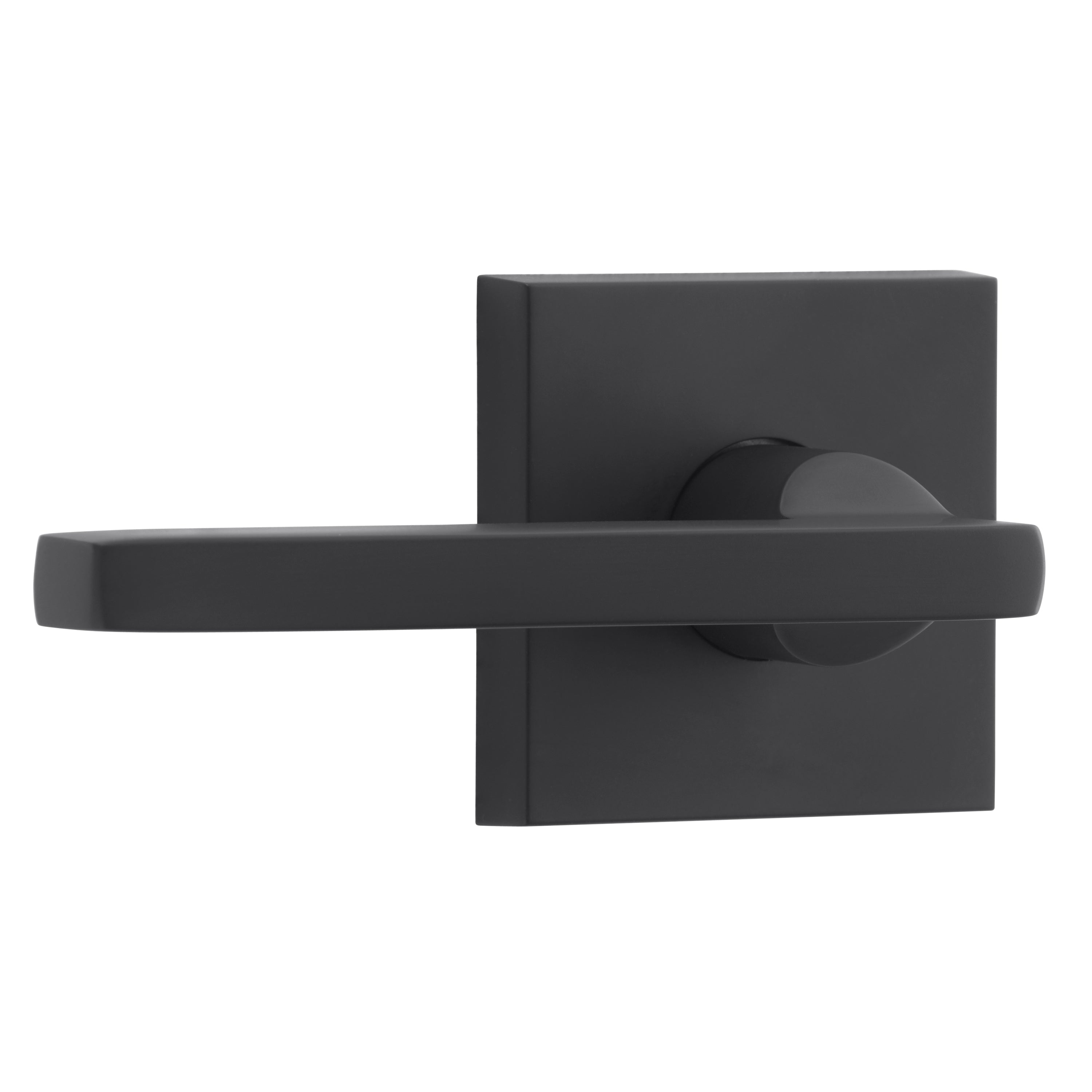 Baldwin Reserve Privacy Square Lever and Contemporary Square Rose with 6AL Latch and Dual Strike Baldwin Reserve