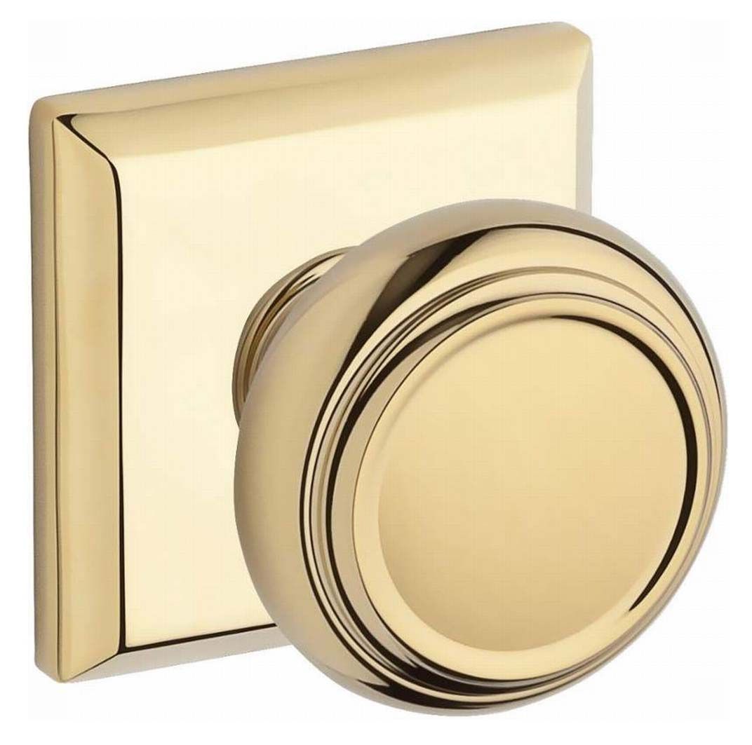 Baldwin Reserve Privacy Traditional Knob and Traditional Square Rose with 6AL Latch and Dual Strike Baldwin Reserve