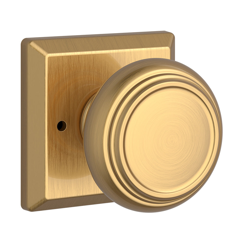 Baldwin Reserve Traditional Knob Privacy with 6AL Latch and Dual Strike Baldwin Reserve