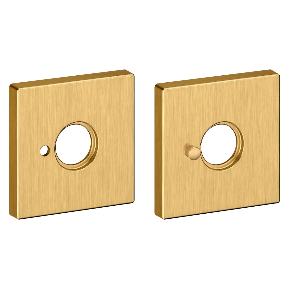 Baldwin R017  2-5/8" Contemporary Square Privacy Rose Pair Baldwin Estate