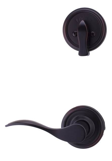 Weslock Bordeau Interior Single Cylinder Handleset Trim for Lexington or Colonial with Adjustable Latch and Round Corner Strikes Weslock