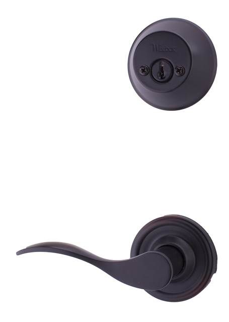 Weslock Bordeau Interior Double Cylinder Handleset Trim for Lexington or Colonial with Adjustable Latch and Round Corner Strikes Weslock