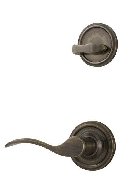 Weslock Bordeau Interior Double Cylinder Handleset Trim for Lexington or Colonial with Adjustable Latch and Round Corner Strikes Weslock
