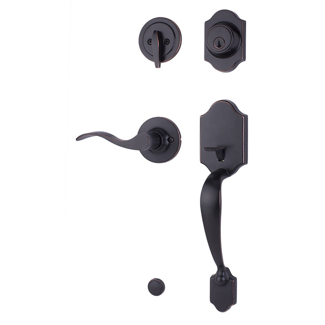 Weslock Parkside Single Cylinder Handleset with  New Haven Trim Weslock