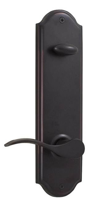 Weslock Bordeau Single Cylinder Handleset Trim for Mansion or Philbrook with Adjustable Latch and Round Corner Strikes Weslock