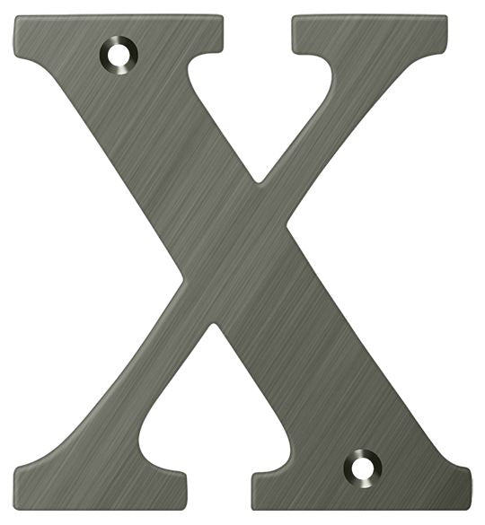 Deltana 4" Residential Letter X; Deltana