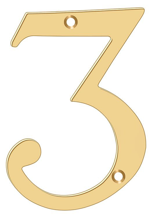 Deltana 6" Numbers; Solid Brass; Deltana