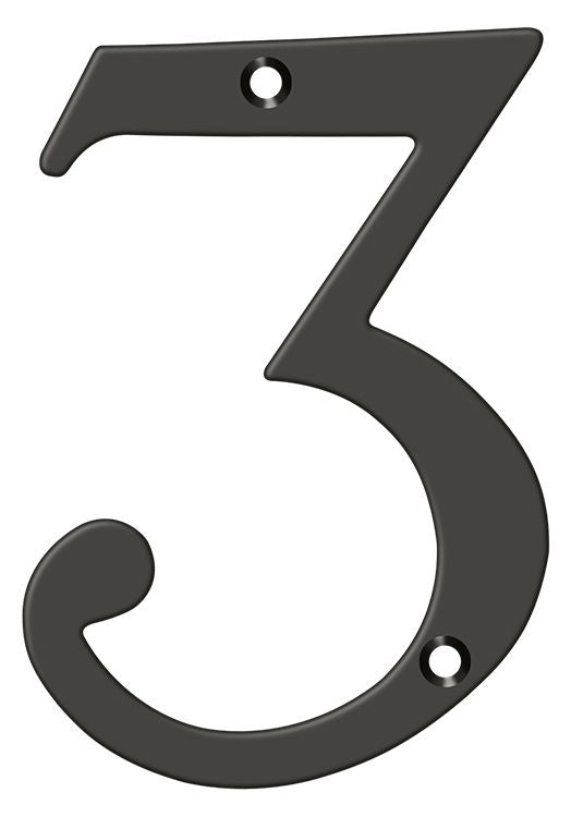 Deltana 6" Numbers; Solid Brass; Deltana