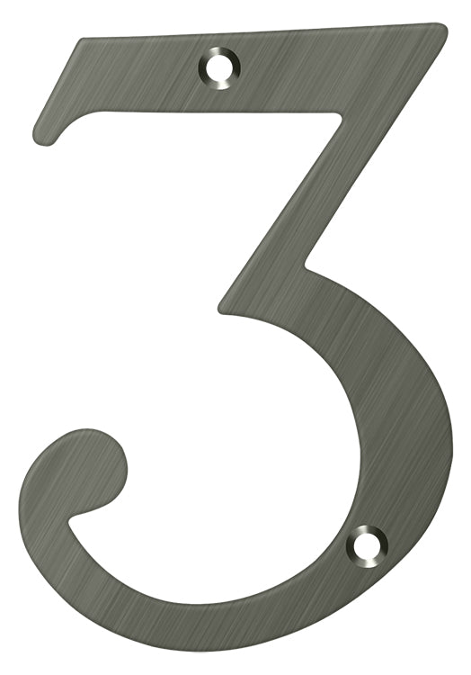 Deltana 6" Numbers; Solid Brass; Deltana