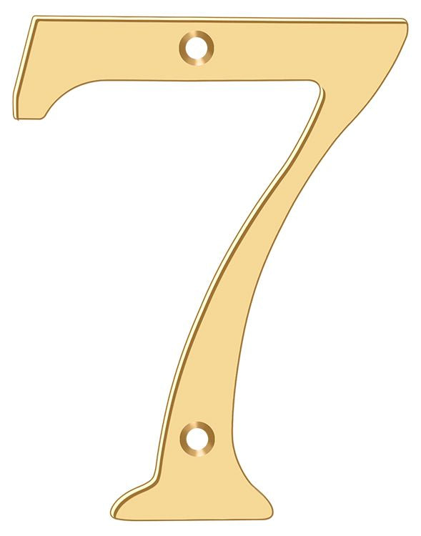 Deltana 6" Numbers; Solid Brass; Deltana