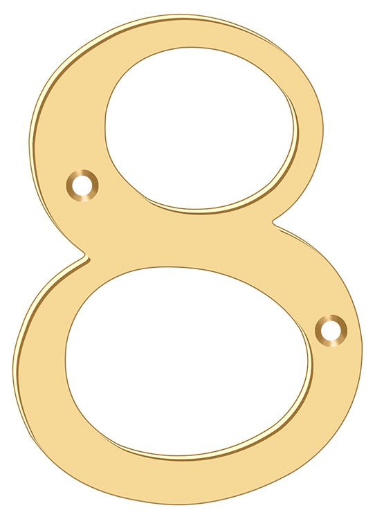 Deltana 6" Numbers; Solid Brass; Deltana