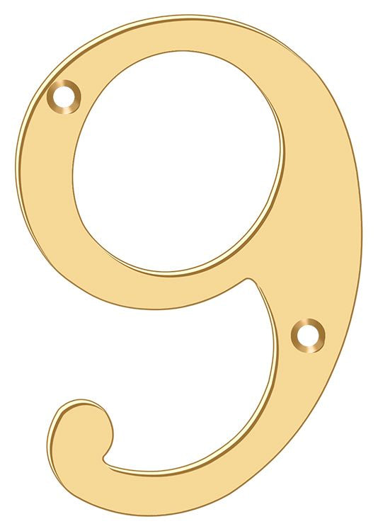 Deltana 6" Numbers; Solid Brass; Deltana