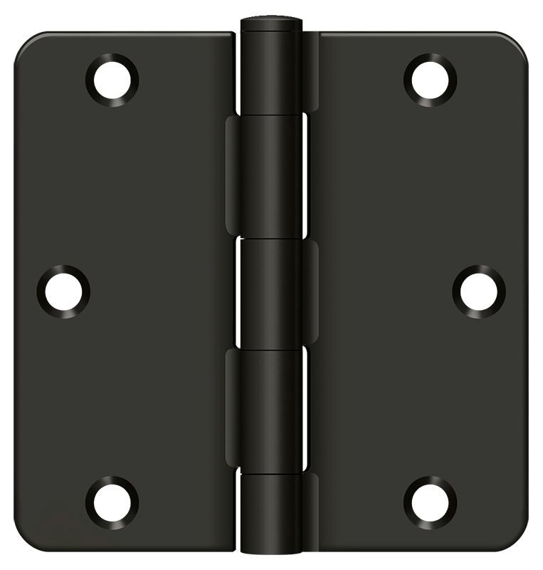 Deltana 3-1/2" x 3-1/2" x 1/4" Radius Hinge; Residential Thickness; Deltana