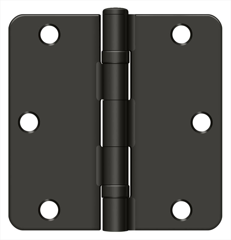 Deltana 3-1/2" x 3-1/2" x 1/4" Radius Hinge; Ball Bearing; Deltana