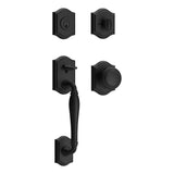 Baldwin Reserve Single Cylinder Westcliff Handleset Traditional Knob and Traditional Arch Rose with 6AL Latch and Dual Strike Baldwin Reserve