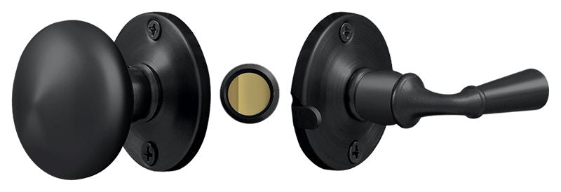 Deltana SDL980U19 Storm Door Latch; Round; Tubular Lock; Black Finish Deltana