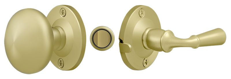 Deltana SDL980U3 Storm Door Latch; Round; Tubular Lock; Bright Brass Finish Deltana