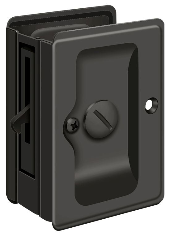Deltana SDLA325U10B Heavy Duty Pocket Lock; Adjustable; 3-1/4" x 2 1/4" Privacy; Oil Rubbed Bronze Finish Deltana