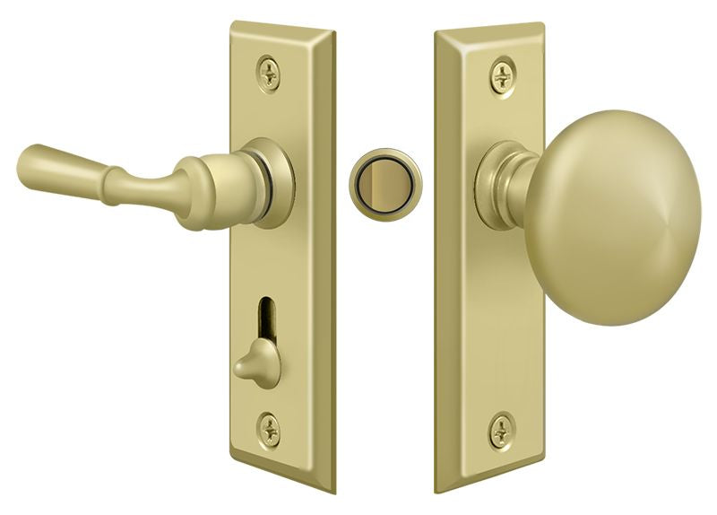 Deltana SDLS480U3 Storm Door Latch; Rectangular; Tubular Lock; Bright Brass Finish Deltana