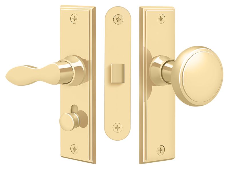 Deltana SDML334CR003 Storm Door Latch; Square; Mortise Lock; Lifetime Brass Finish Deltana