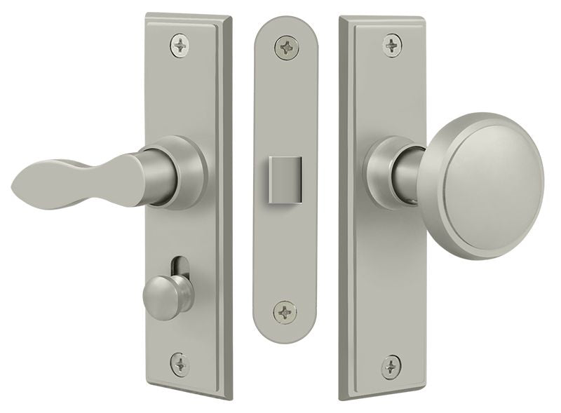 Deltana SDML334U15 Storm Door Latch; Square; Mortise Lock; Satin Nickel Finish Deltana