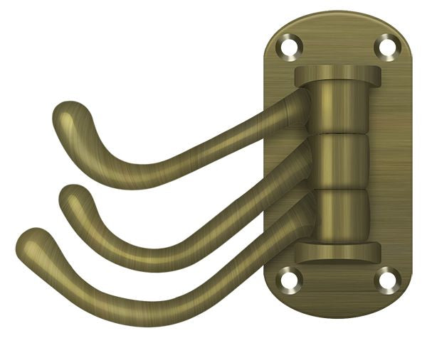 Deltana Triple Swivel Hook; Heavy Duty; 4" Projection; Deltana