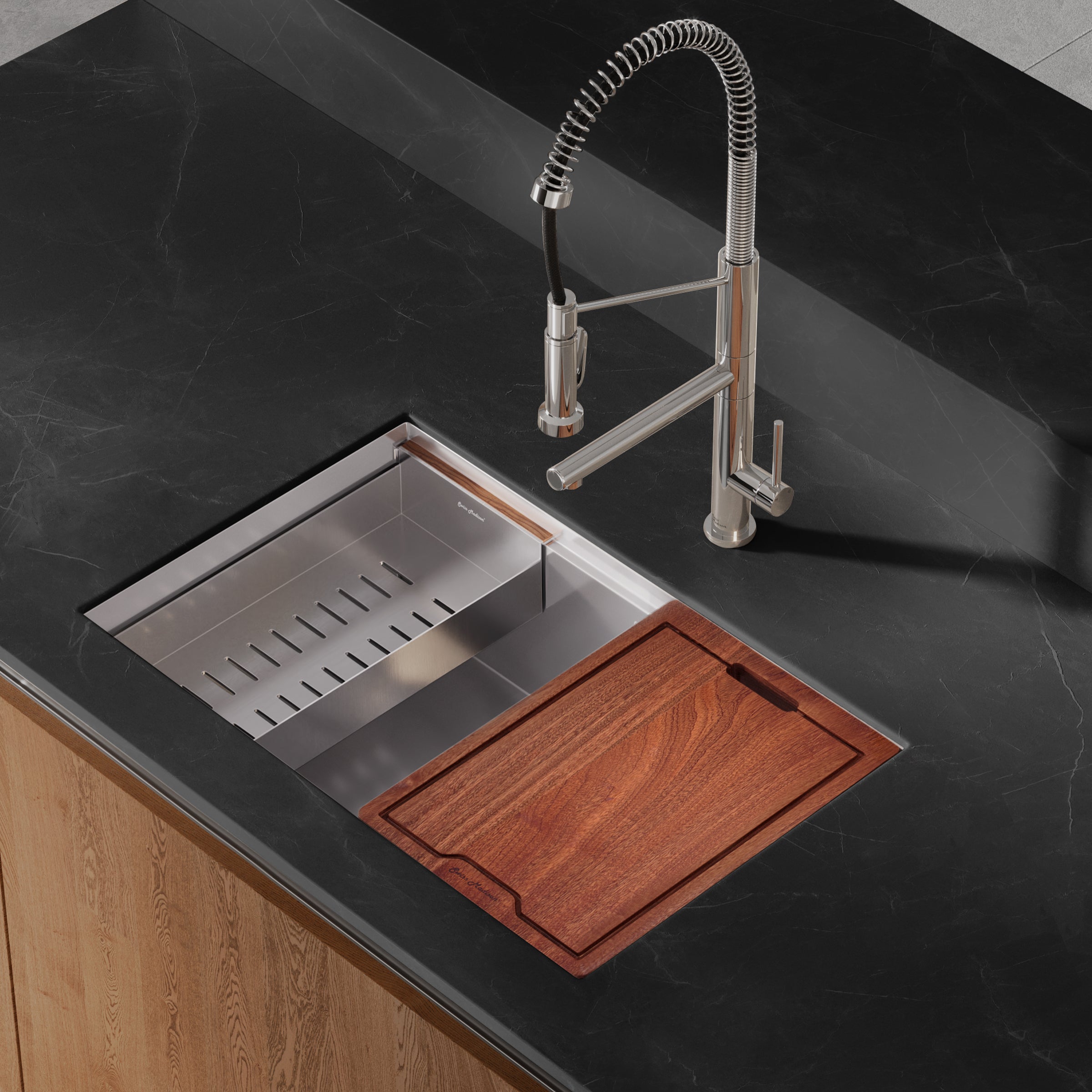 Swiss Madison Rivage 30 x 19 Single Basin Undermount Kitchen Workstation Sink