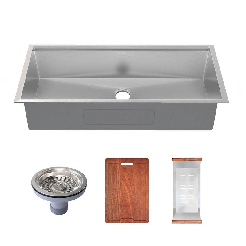 Swiss Madison Rivage 45 x 19 Single Basin Undermount Kitchen Workstation Sink Swiss Madison