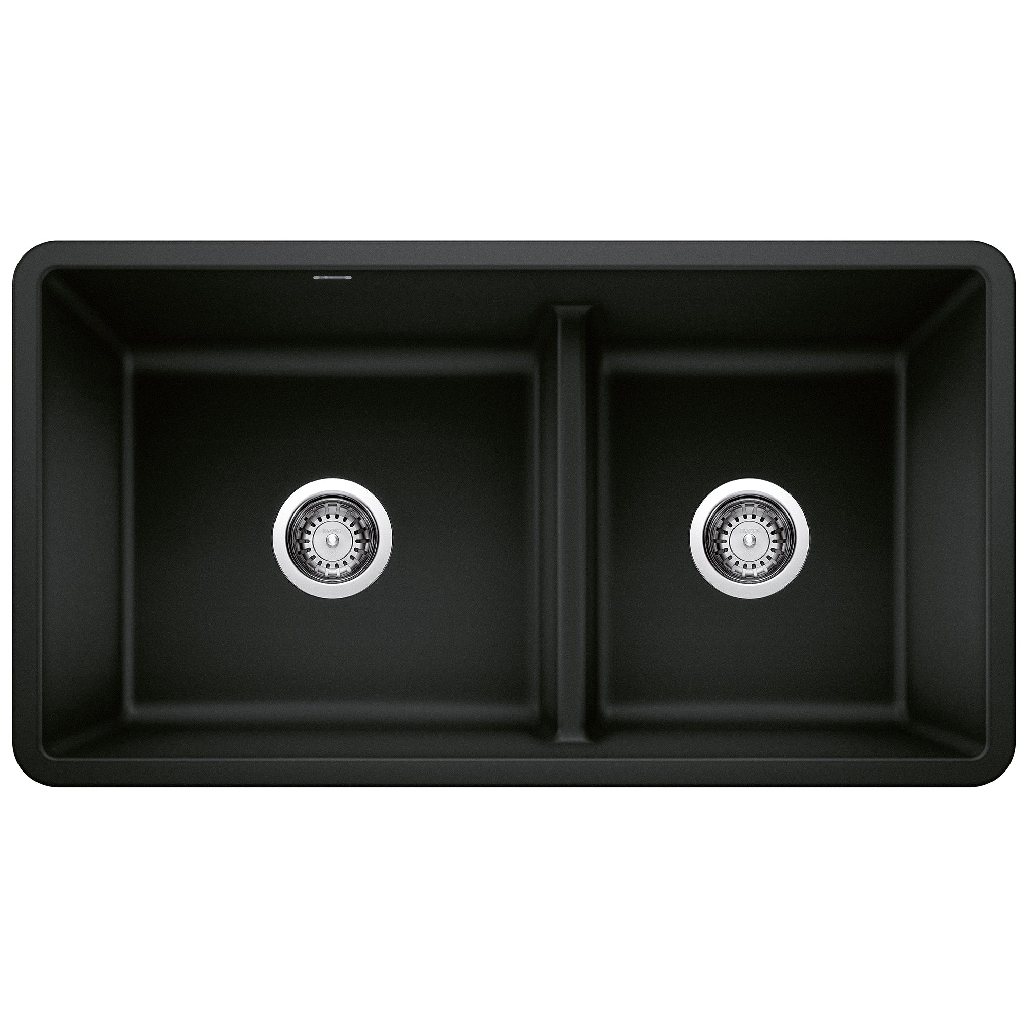 Blanco Precis SILGRANIT 33" 60/40 Reversible Double Bowl Undermount Kitchen Sink with Low Divide Blanco