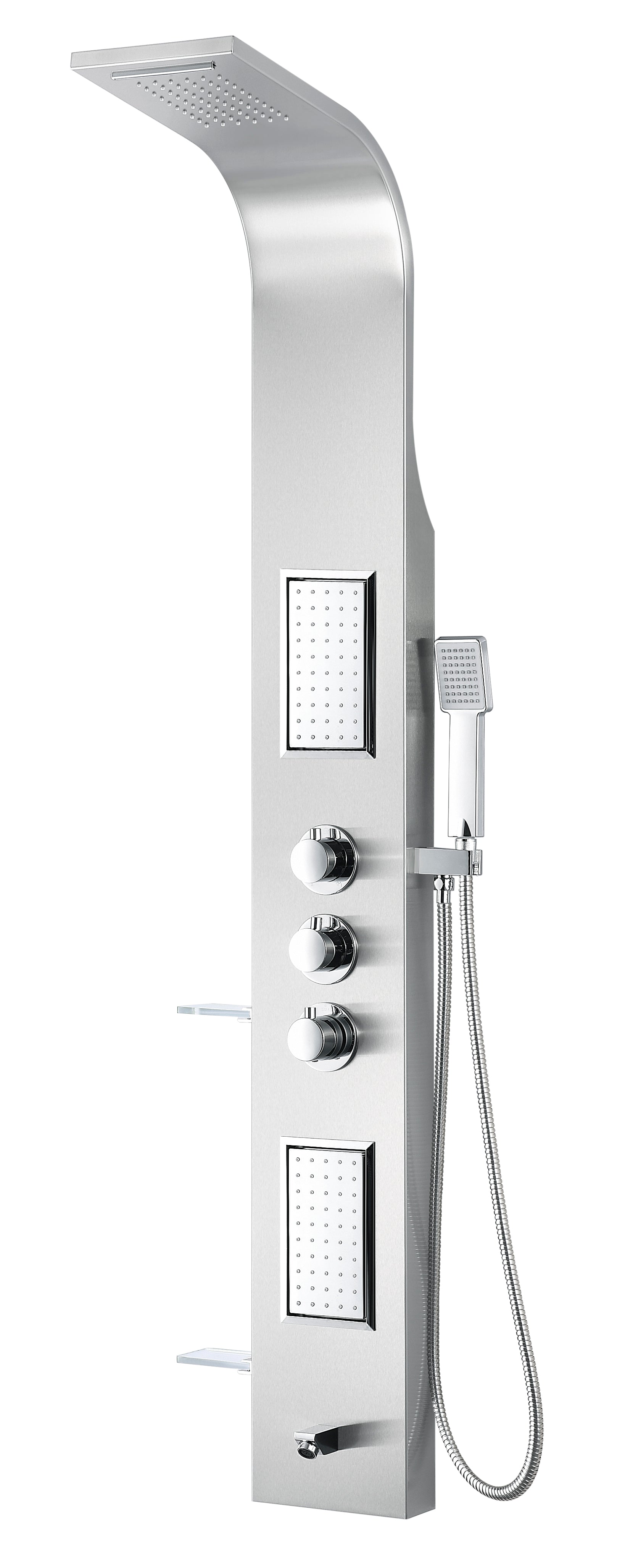ANZZI  Mesmer 58 in. Full Body Shower Panel with Heavy Rain Shower and Spray Wand ANZZI