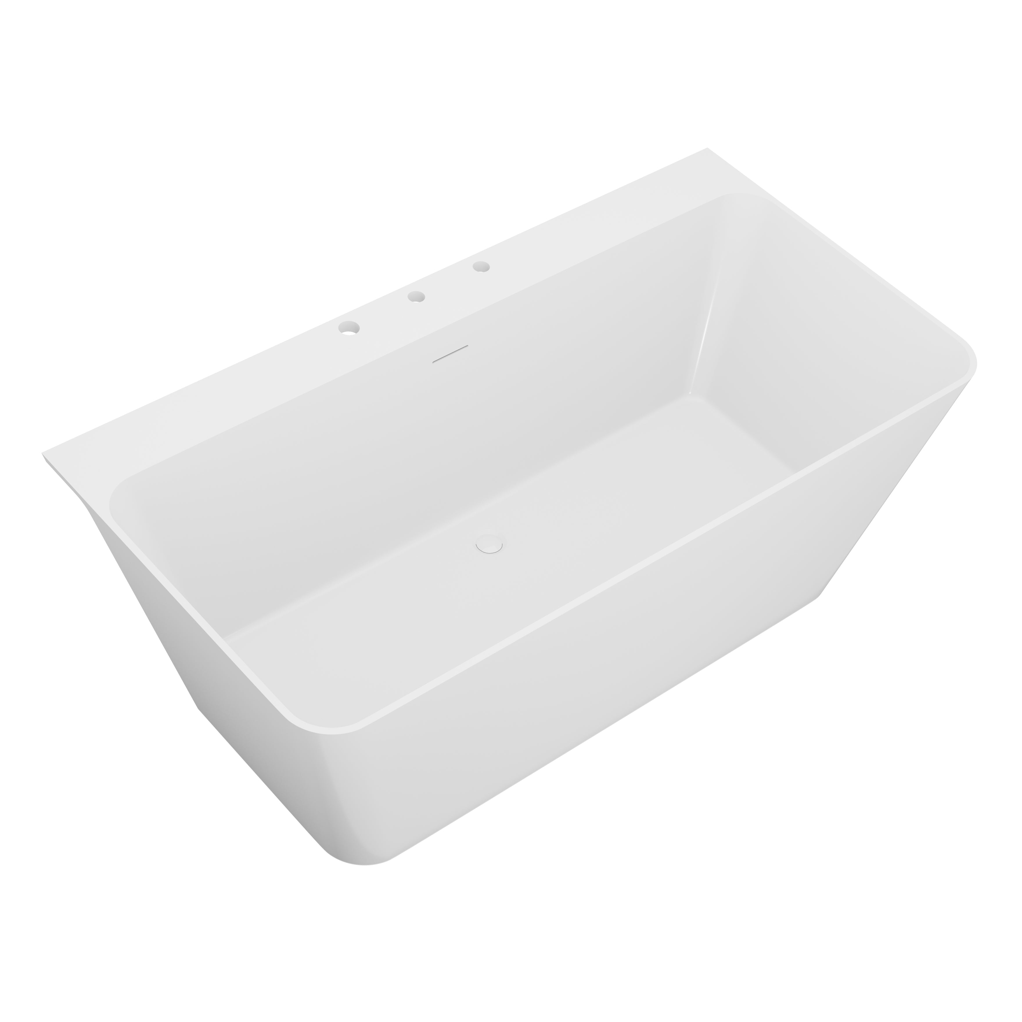 ANZZI  VAULT 67 in. Acrylic Flatbottom Freestanding Bathtub with Pre-Drilled Deck Mount ANZZI