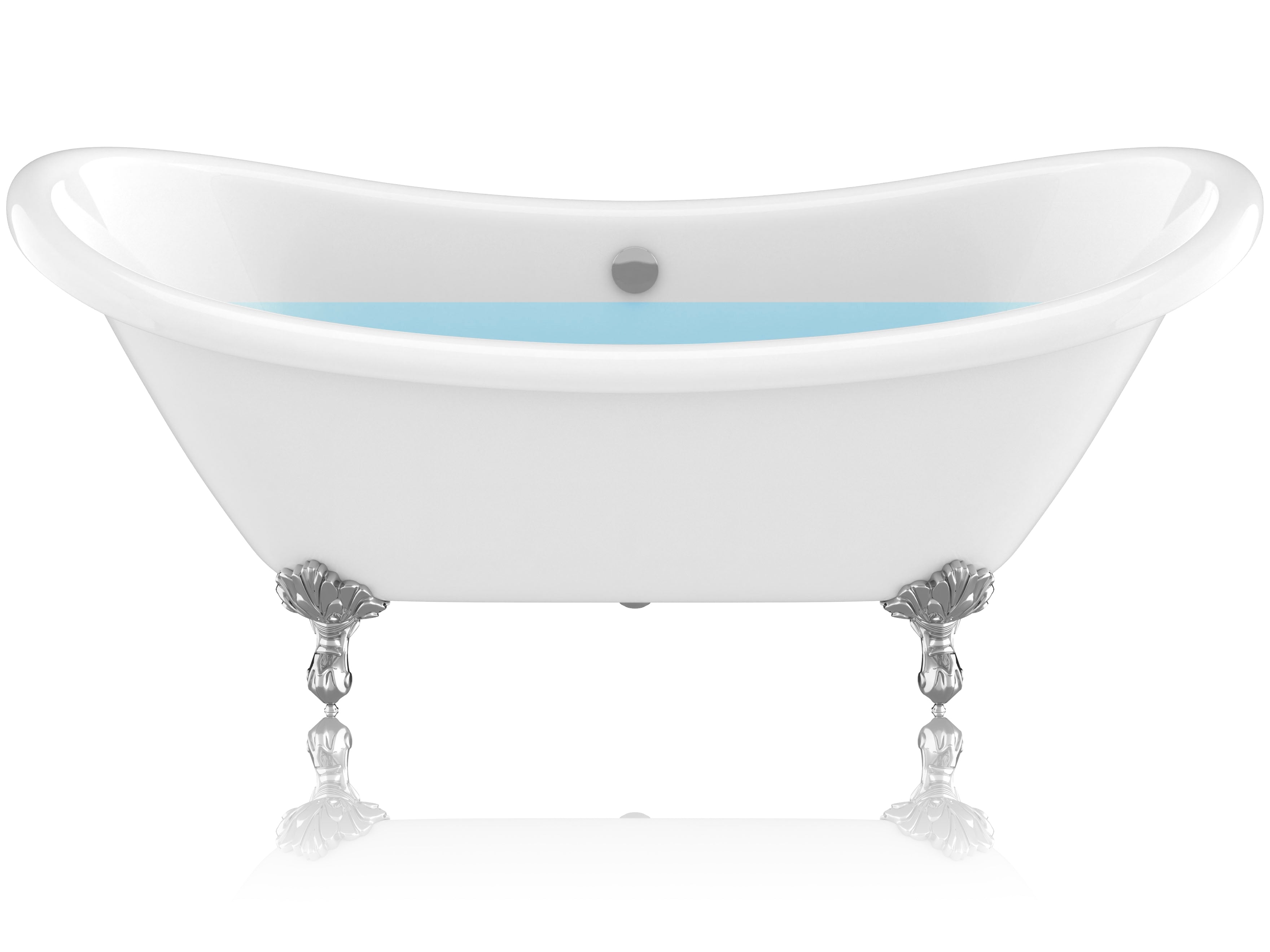 ANZZI 69.29ÃƒÂ¢Ã¢â€šÂ¬Ã‚Â Belissima Double Slipper Acrylic Claw Foot Tub ANZZI