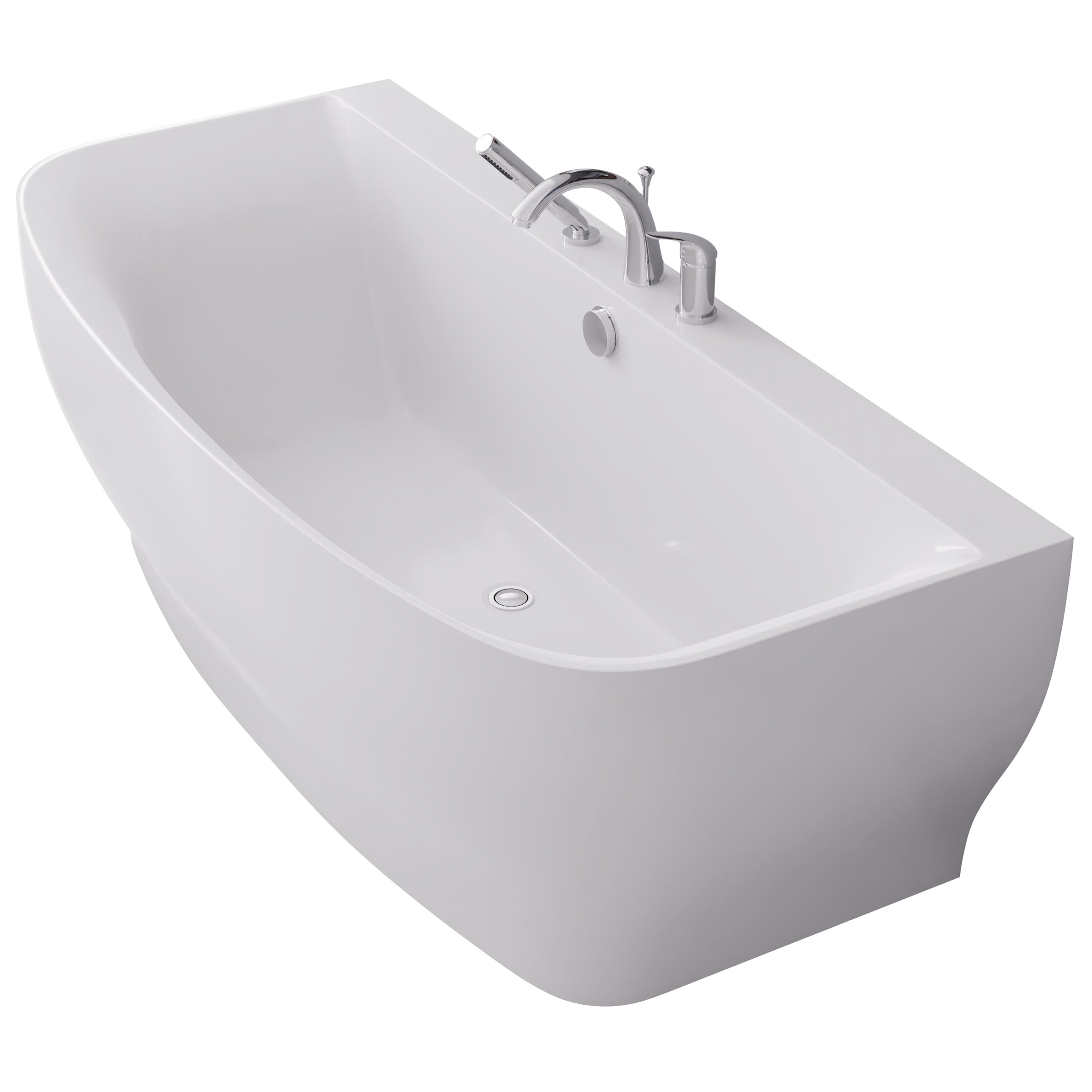ANZZI  Bank Series 5.41 ft. Freestanding Bathtub with Deck Mounted Faucet ANZZI