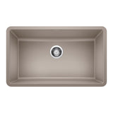Blanco Precis SILGRANIT 30" Single Bowl Undermount Kitchen Sink Blanco