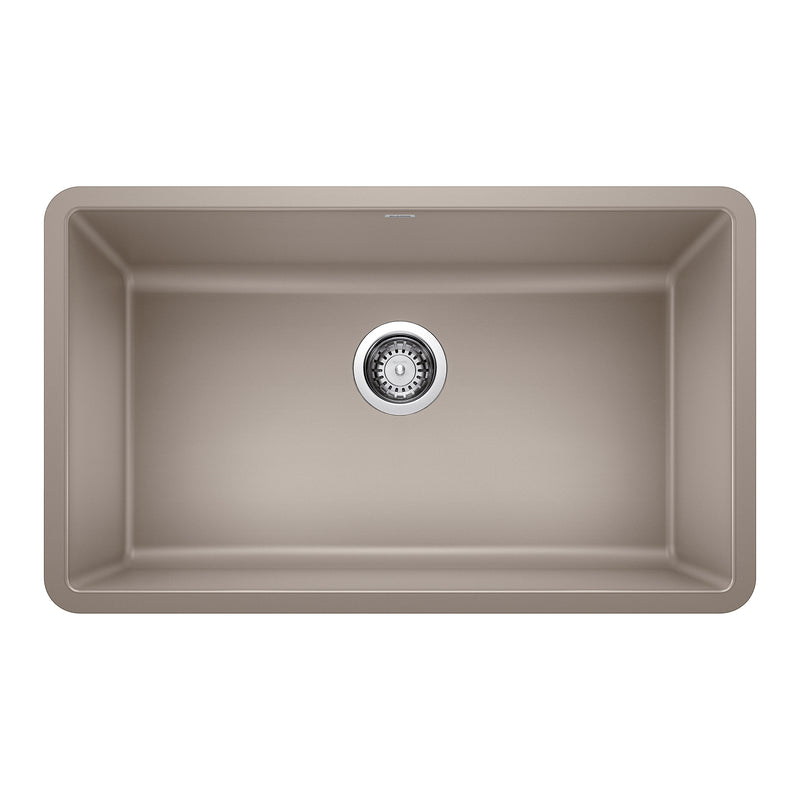 Blanco Precis SILGRANIT 30" Single Bowl Undermount Kitchen Sink Blanco