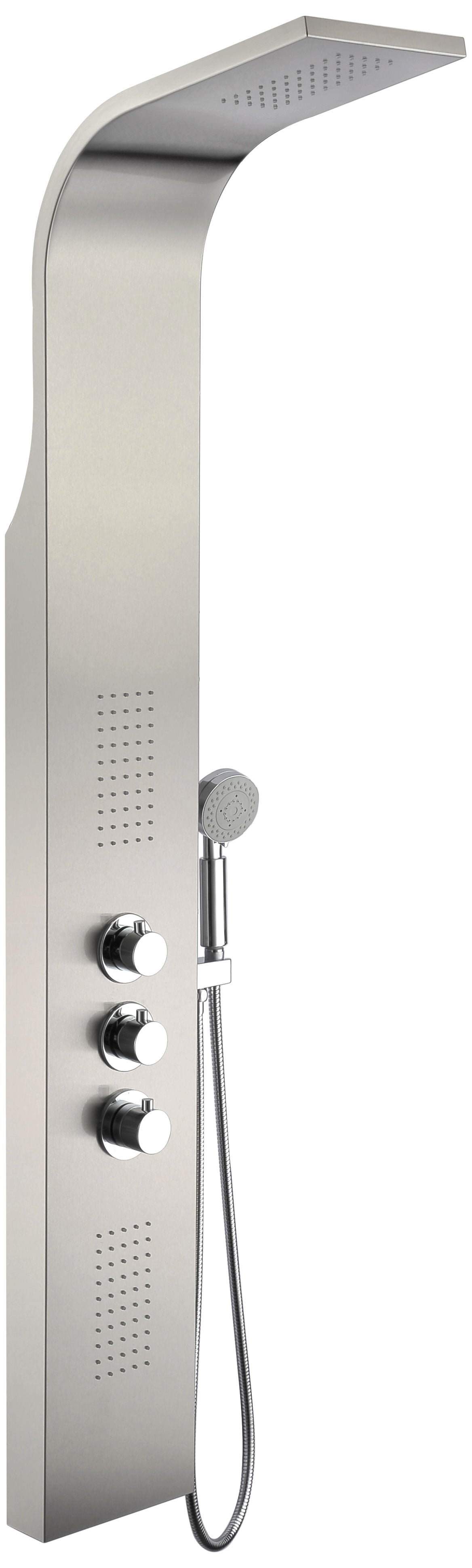 ANZZI  Arc 64 in. 2-Jetted Shower Panel with Heavy Rain Shower and Spray Wand ANZZI