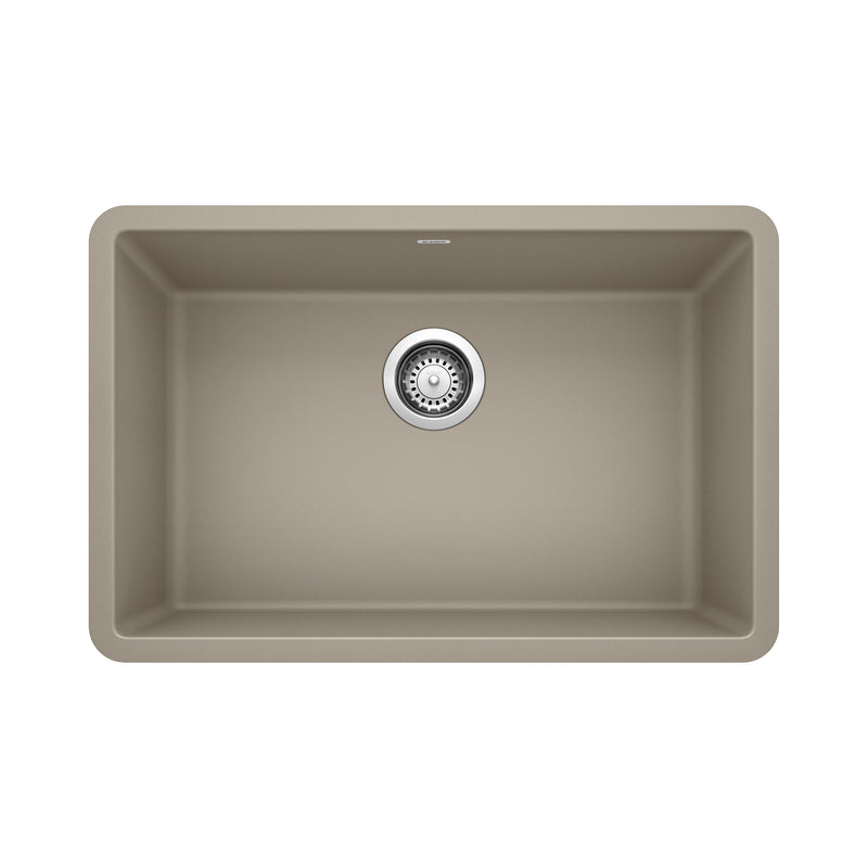Blanco Precis SILGRANIT 27" Single Bowl Undermount Kitchen Sink Blanco